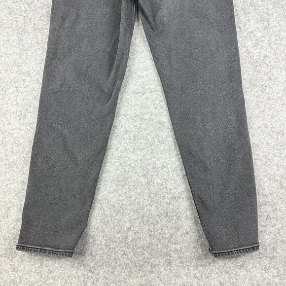 American Eagle Mom Jeans Womens 6R Faded Black Casual Everyday Stretch Denim - Picture 7 of 15